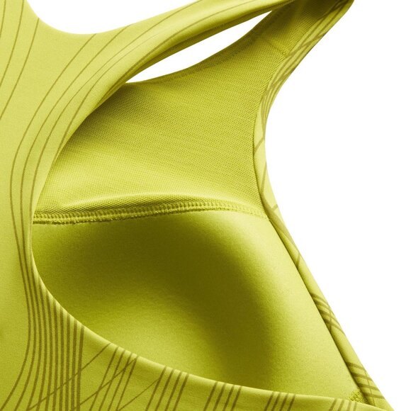 Nike Dri-FIT Swoosh Sports Bra | Neon Yellow & Grey | Size XXL - Picture 4 of 5